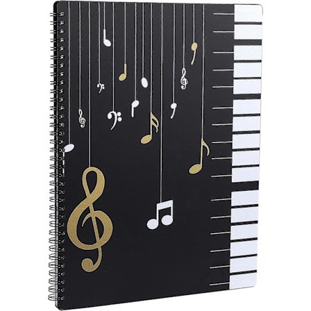 2025 Ny Musikmappe Til Noder Under Afspilning A4 Størrelse Papirdokumenter Holder Opbevaring 30 Lommer Nøgle
