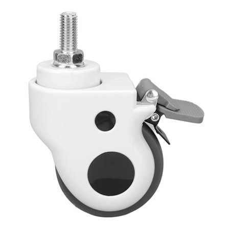 Drejelige hjul Kraftig bremse TPR Nylon 70 kg 3 tommer Mindre støj Medicinsk bordhjul til skrivebord [DB]