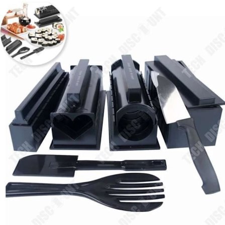 Multifunktionellt sushiverktyg - TD - Hemmafix - 10 delar - ABS - Svart