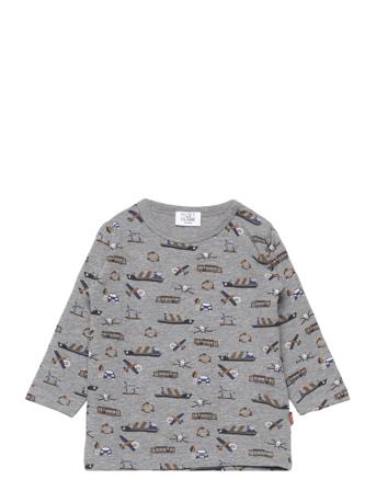 Anton - T-Shirt T-shirts Long-sleeved T-shirts Harmaa Hust & Claire