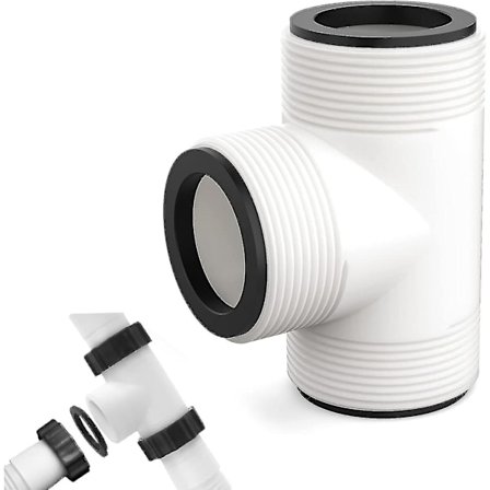 Slange Adapter Udskiftning til Intex med 3 L-Ringe Stik - Forbinder til 1,5 Tommer Slanger til Overjordisk Pool Forlænger