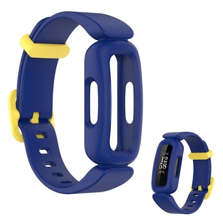 Fitbit Ace 3 / Inspire 2 integrated watch band - Dark Blue / Yellow