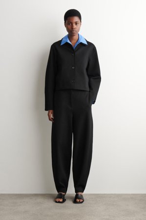 COS Women's Jersey Tulip Trousers in Black