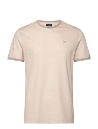 Pique Tipped Tee T-shirt Lyserød Hackett London