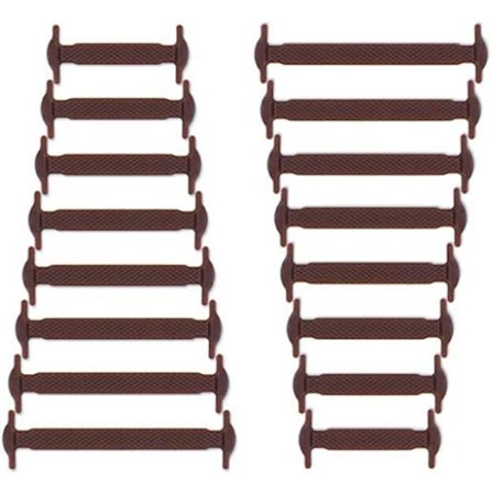 (Brun)Ingen snørebånd til børn og voksne - Elastiske sneakersnøre