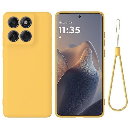 Flytande silikonfodral med handrem för Motorola Edge 60 Pro 5G