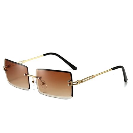 Vintage Ramlösa Solglasögon Rektangulär Ramlös Godis Färg Glasögon Kvinnor Män