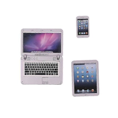 Set med Mini Laptops 1:6, Mini Tillbehör för Smartphone Metall Tablet 3st (stil 3)