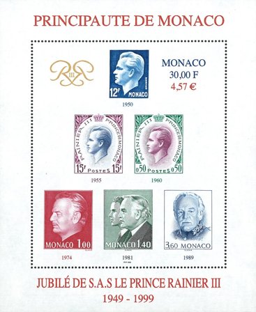 Monaco 1999 - Miniark YT 83 - Postfrisk