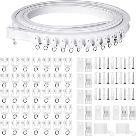 Hot deal til lav pris! Gardinstang, 1-sporet, fast størrelse 500 cm, skrudd - Glad