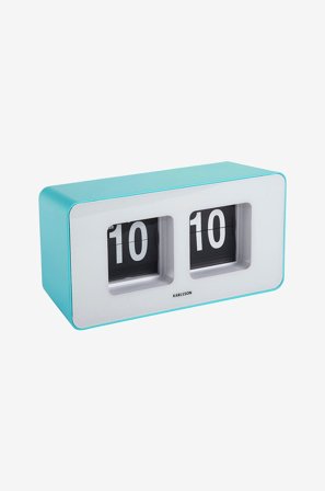 Karlsson - Wall/Pöytäkello Funky Flip - Sininen - Seinäkellot & pöytäkellot - - Homeroom