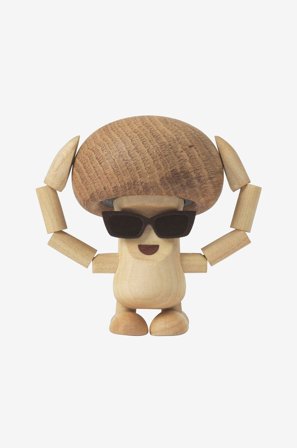 Spring Copenhagen - Puinen koriste Marvin Mushroom 8,5 cm - Luonnonväri - Koriste-esineet - - Homeroom