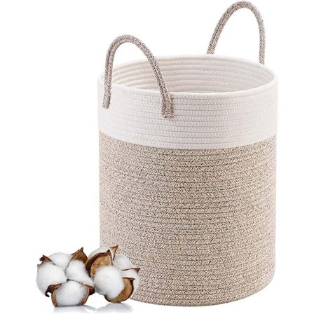 Vasketøjskurv med håndtag foldbar stor flettet vasketøjskurv 20 * 30cm