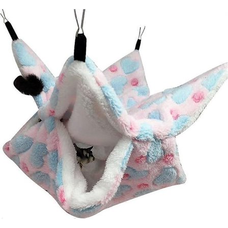 TCGG-Hængekøje til Små Kæledyr Burrede Hængekøje Hyggelig Hængende Seng Vores Hamster, Fritte, Papegøje, Marsvin (Rose20 * 20c