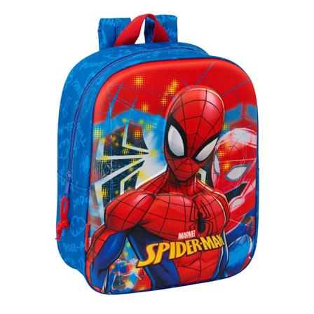 Skolryggsäck Spider-Man Röd Marinblå 22 x 27 x 10 cm 3D