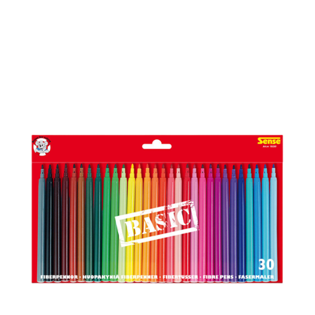 SENSE Fiberpennor Basic, 30-pack Skapa & pyssla ONESIZE