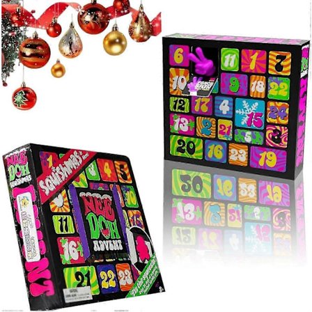 2025 2024 Nee Doh Squishmas Julekalender Jul 24 Dager Nedtelling NeeDoh Squishy Klemmeleker Juleoverraskelse Blindboks Gave