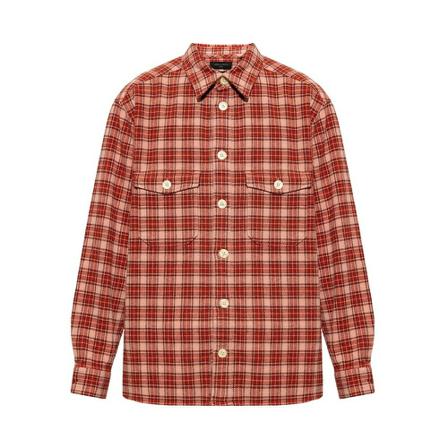 AllSaints, Decatur check shirt Rood, Heren, Maat:S