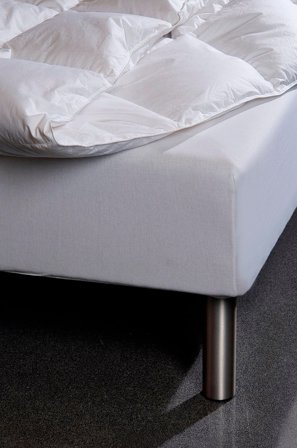 Borås Cotton - Boxlagen Cloud - Hvid - Faconsyede lagner - 90X200 - Fra Homeroom