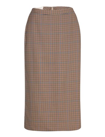 Checked Slit Skirt Brown GANT