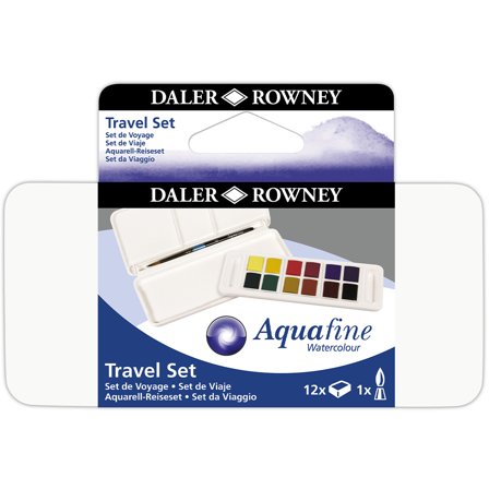 Aquafine Peinture aquarelle Travel 12 demi-godets