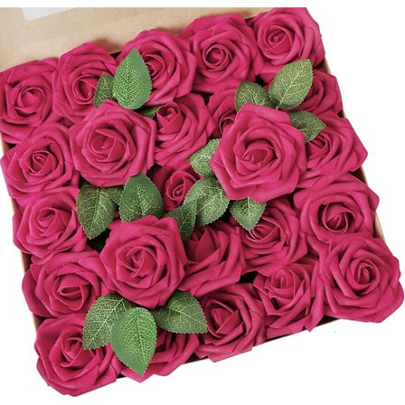 25 kappaleen pakkaus realistisia tekokukkia häihin