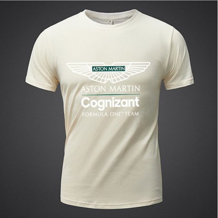 2023 ny Aston Martin T-shirt med printed AMF1 T-shirt med rund hals white1 100