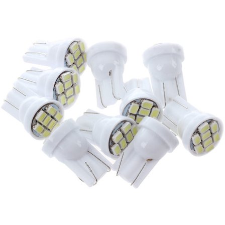 T10 W5W 8 SMD LED vit - ljusstark glödlampa interiör glödlampa 12V 10 stycken per förpackning