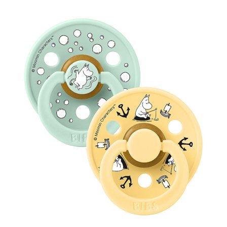 BIBS Colour Round Latex 2 Pack Nordic Mint mix Size 2, Børn & Forældre, Sutter, Latexsutter