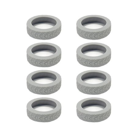 8 stk. Bagagehjulbeskyttere Kuffert Hjulbeskytter GRÅ