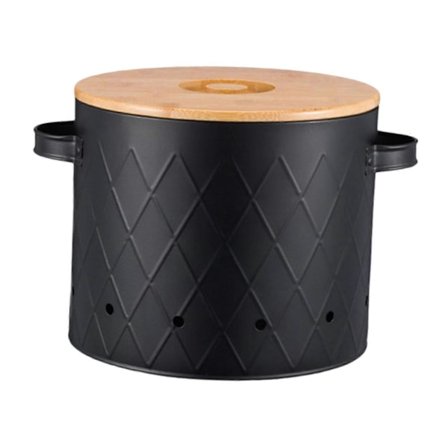 Potatislåda Matförvaringsbehållare med Lock Grönsaksförvaringslåda Köksförvaringsburk för Skafferi Bänk[YJD]