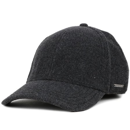 Stetson - Svart earflap Caps - "Vaby Lined Dark Grey " @ Hatstore