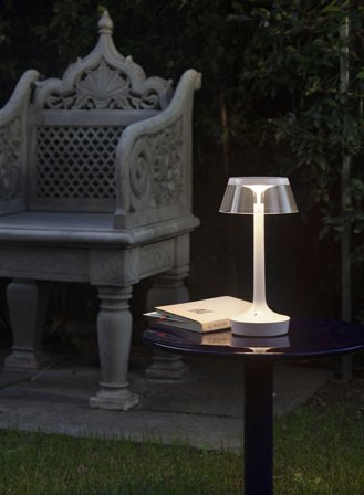 Bon Jour Unplugged oppladbar bordlampe - almost white