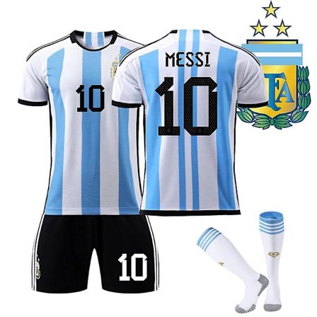 Messi #10 fodbold T-shirts Portugal trøjesæt til børn Børn Voksne Børn Komfort fodboldtrøjer