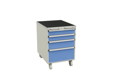 Treston 61207308 Underskab med hjul Type 55/66-8, Boks: 3x100, 2x150, Garageindretning & opbevaring