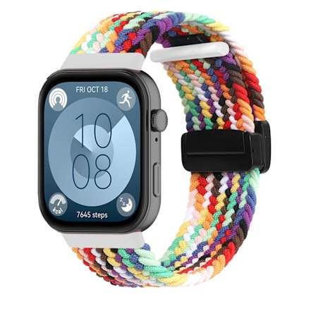 Flätat armband för HUAWEI Watch Fit 4 Pro-rem Magnetisk nylon Solo Loop Armband för Smartwatch Huawei Watch Fit 4/3-remmar