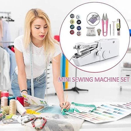 Käsikäyttöinen ompelukone Mini Kannettava Sähköinen Tarvikkeet
