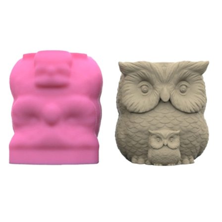 Katt Uggla Silikonform DIY Succulenter Betong Blomkruka Gips Cementform