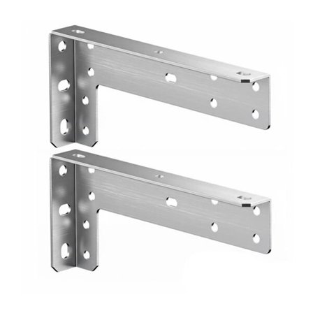 Raskaat kannattimet kelluville kalusteille 22,2cm 2-pack - Ruostumaton teräs