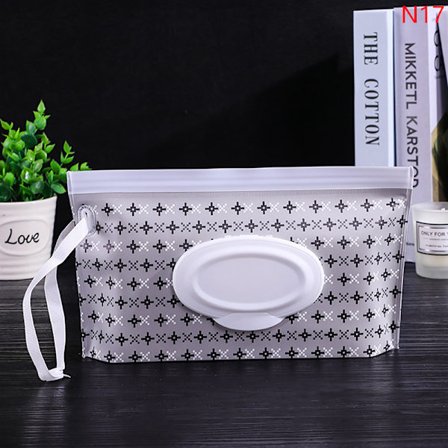 Baby Wet Wipe Pouch Portable Wipes Hållare Case Flip Cover Refil