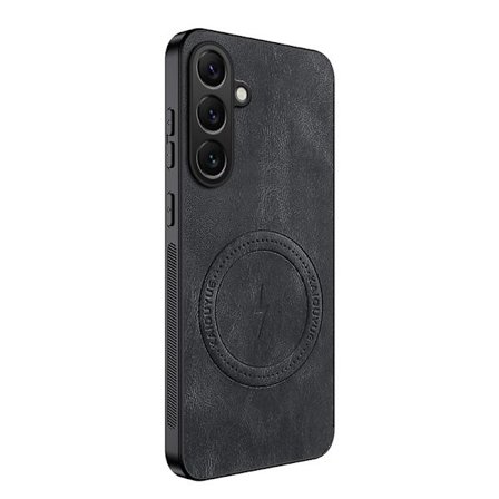 WANLONFENG Mobilskal till Samsung Galaxy S26 Nappa Textur PC TPU - Svart