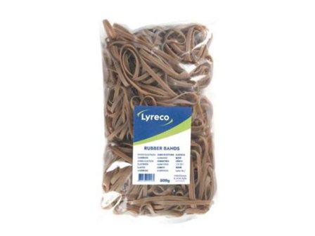 LYRECO Gummiband 230x15mm 500g - Lyreco - Emballage och lagerutrustning - Bindgarn gummiband och stift - Gummiband