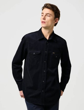 Wrangler Western Cord Shirt - Black - S