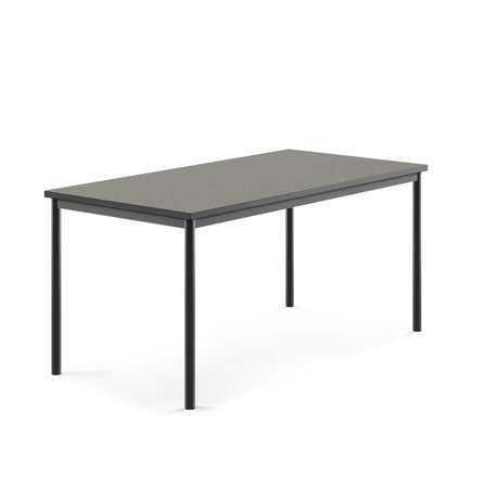 Tisch SONITUS, 1600x800x720 mm, Linoleum dunkelgrau, anthrazit