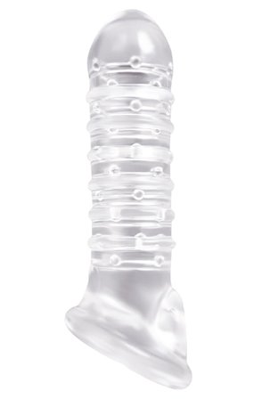 NS Novelties Renegade Ribbed Extension Clear Penisoverdrag