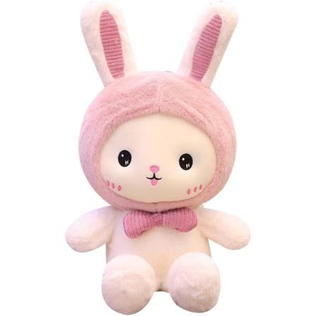 Bunny Plysch Uppstoppad Djurkudde Födelsedag Julrosa 25cm