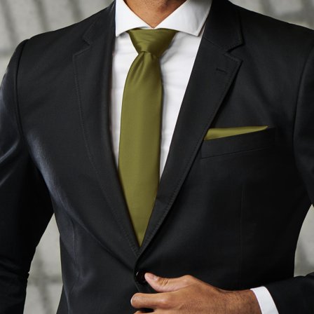 Leaf Green 8cm Basic Tie for Men - Solid color neckties