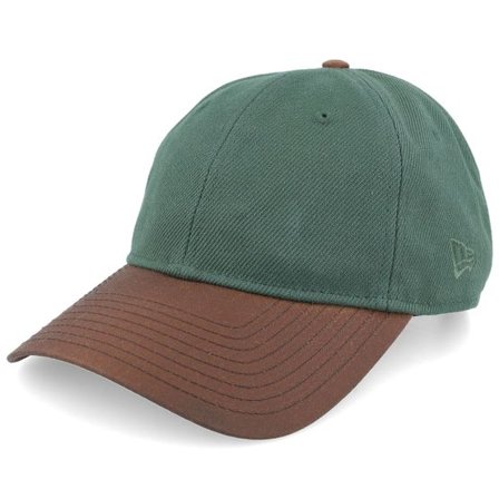 New Era - Grön unconstructed Keps - 9TWENTY Olive/Brown Dad Cap @ Hatstore