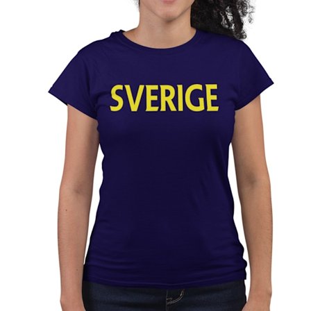 Sverige dam t-shirt i navy
