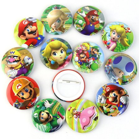 12-pack Super Mario Pins Mario-märken